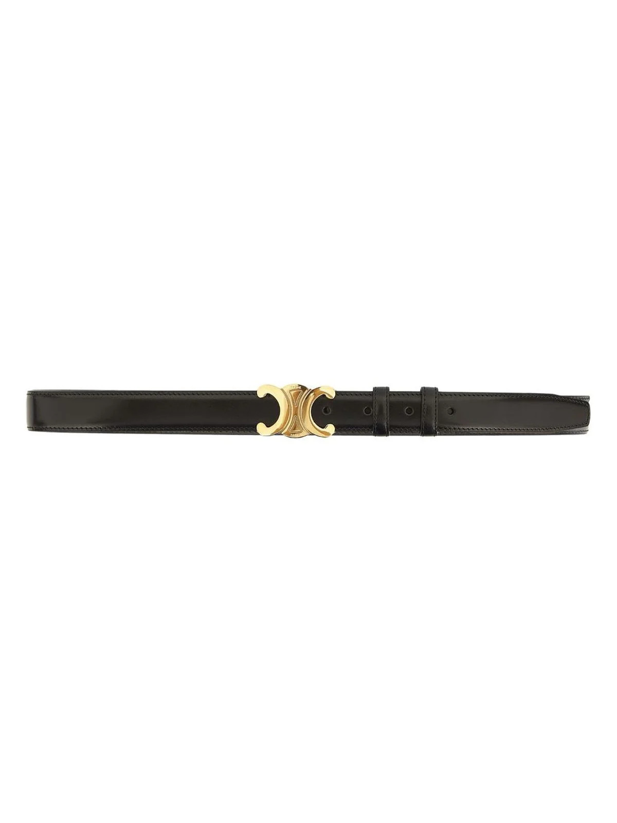 Celine Women's Triomphe Belt in Black | Size 80 | 45AK93A01 | LOZURI