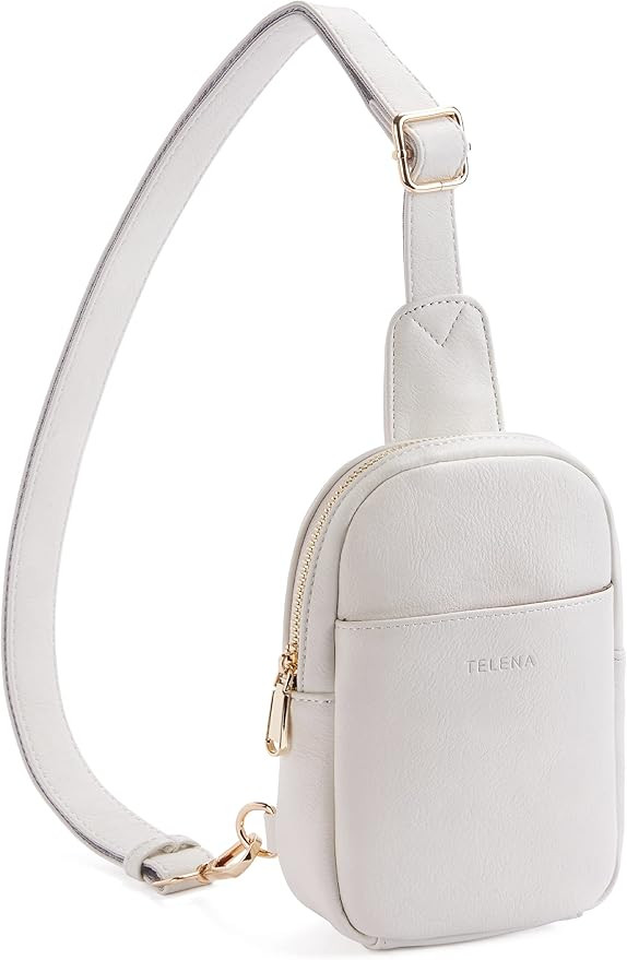 Telena Small Sling Bag for Women Leather Crossbody Fanny Packs Chest Bag for Women | Amazon (US)