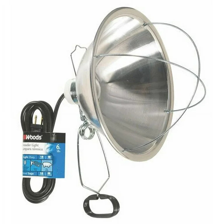 Woods 166 6' Silver SJTW Brooder Light with Clamp and Bulb Guard | Walmart (US)