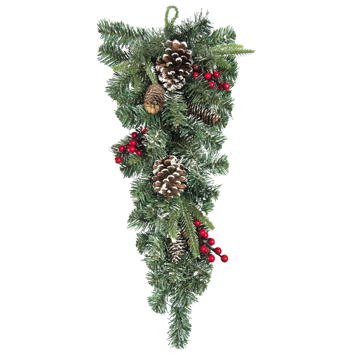 Three Posts Merlino Frosted Berry and Pine Cone Christmas Swag | Wayfair | Wayfair North America