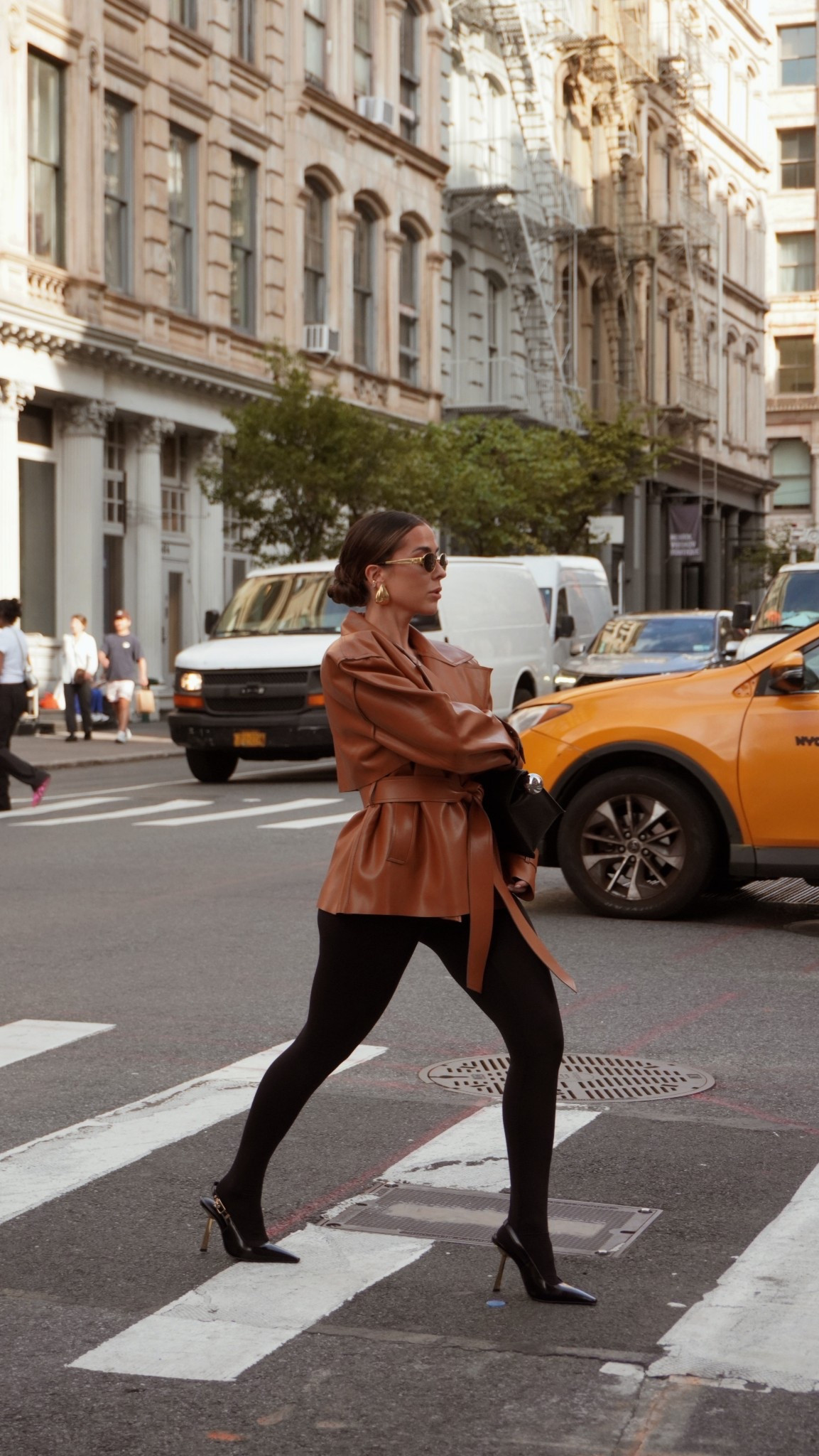 Wearing XS in th jacket and it’s still oversized. Small in the tights 

#LTKStyleTip #LTKNYFW #LTKSeasonal