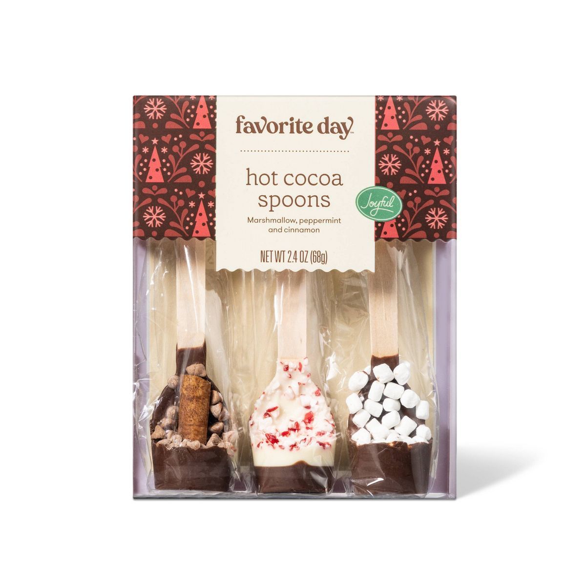 Holiday Hot Cocoa Spoons Marshmallow, Peppermint, and Cinnamon - 2.4oz - Favorite Day™ | Target