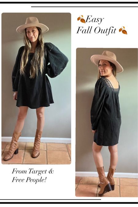 This dress is so comfortable and a great find for fall 🍂 and the boots are great for all seasons!  #fallfashion #falloutfit #falldresses #fallboots #fallhat

#LTKunder50 #LTKSeasonal #LTKunder100