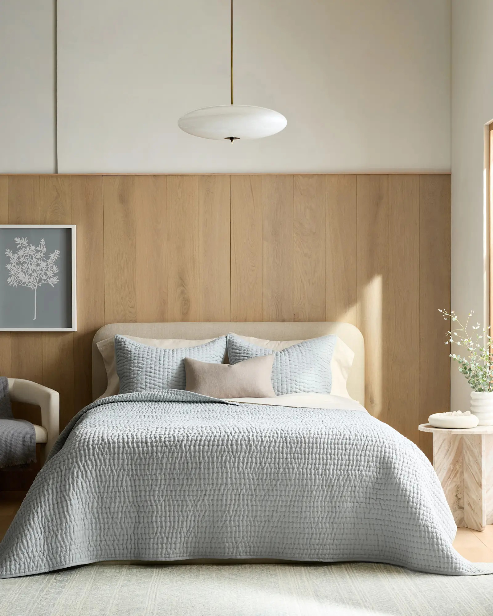 European Linen Cotton Stitch Quilt Set | Quince