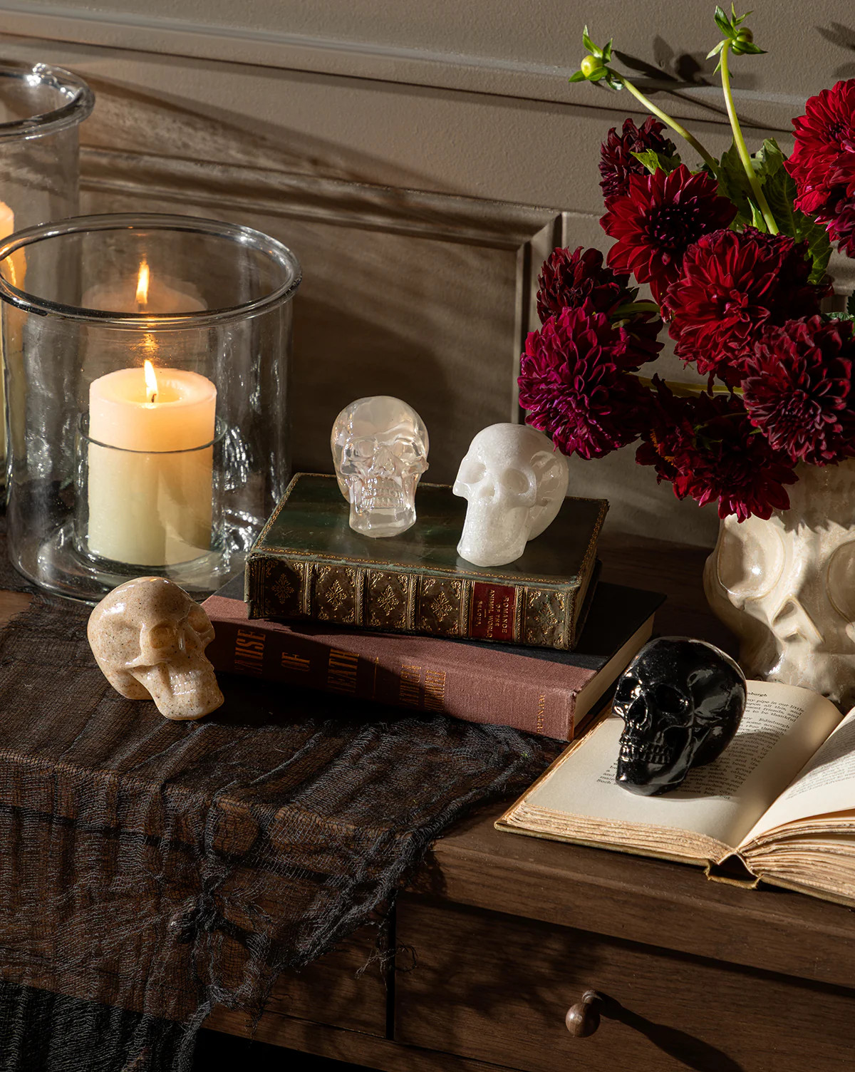 Assorted Resin Skulls (Boxed Set of 4) | McGee & Co. (US)