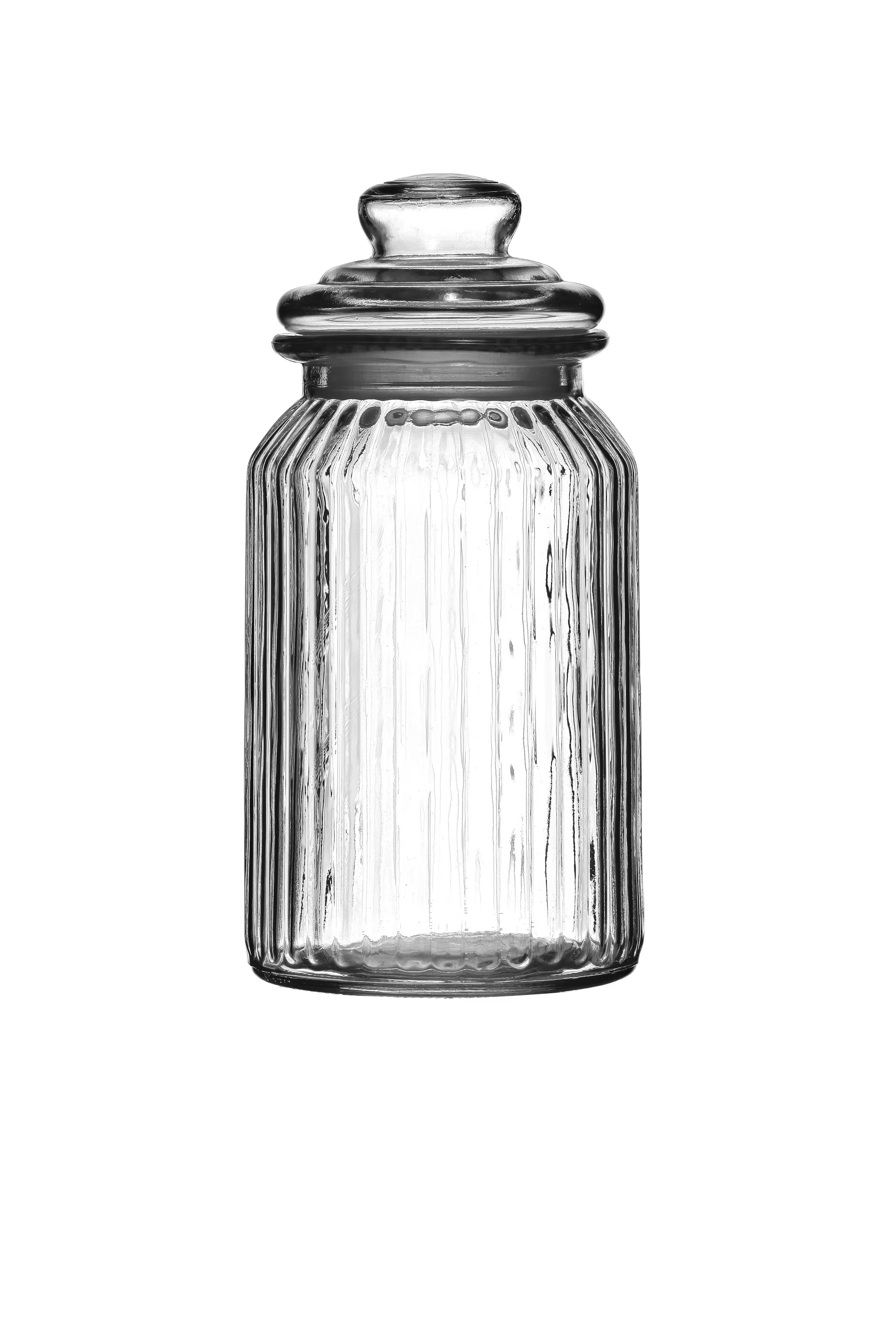 Ribbed Glass Storage Jar | H&M (UK, MY, IN, SG, PH, TW, HK)