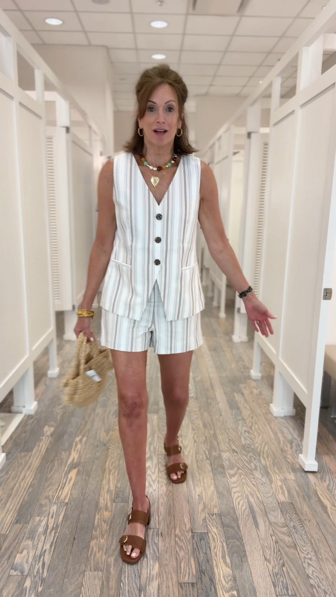 Linen blend vest - size 10
Linen blend pants - size 6 

Summer party style 
Summer workwear outfit 
Vacation style 

#LTKMidsize #LTKWorkwear #LTKSaleAlert