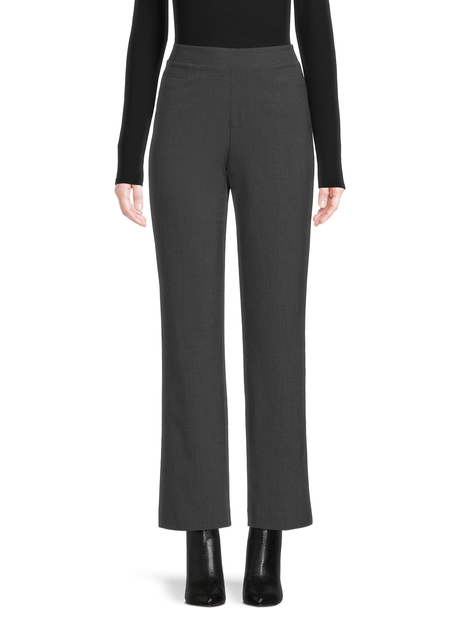 Time and Tru Women's Pull On Pants With Pockets, 31" and 29" Inseams, Sizes S-2XL | Walmart (US)