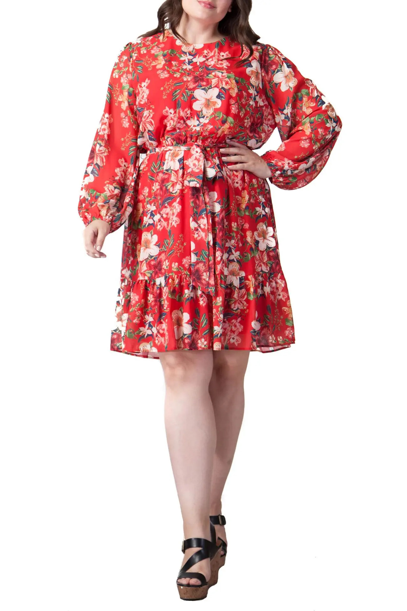 A.Calin | Floral Balloon Sleeve Dress | Nordstrom Rack | Nordstrom Rack