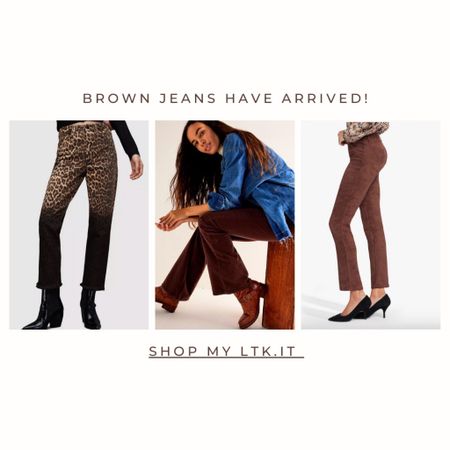 Here’s just a handful of brown jeans that have started to arrive online / in store. A great neutral for Autumn/Winter. 
#browndenim #brownjeans

#LTKover40 #LTKeurope #LTKSeasonal
