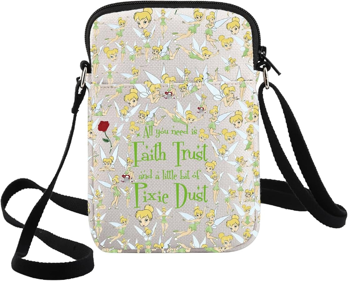 G2TUP Princess Crossbody Bag Fairytale Fans Gift Faith Trust And Pixie Dust Fairy Shoulder Bag Pr... | Amazon (US)