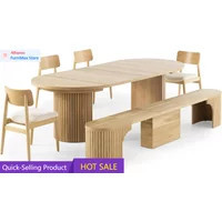 Table Expandable Round Dining Table Set for 4 to 8, Modern Dining Table and Chairs Set of 4 with Bench, Extendable Dining Room | AliExpress (US)