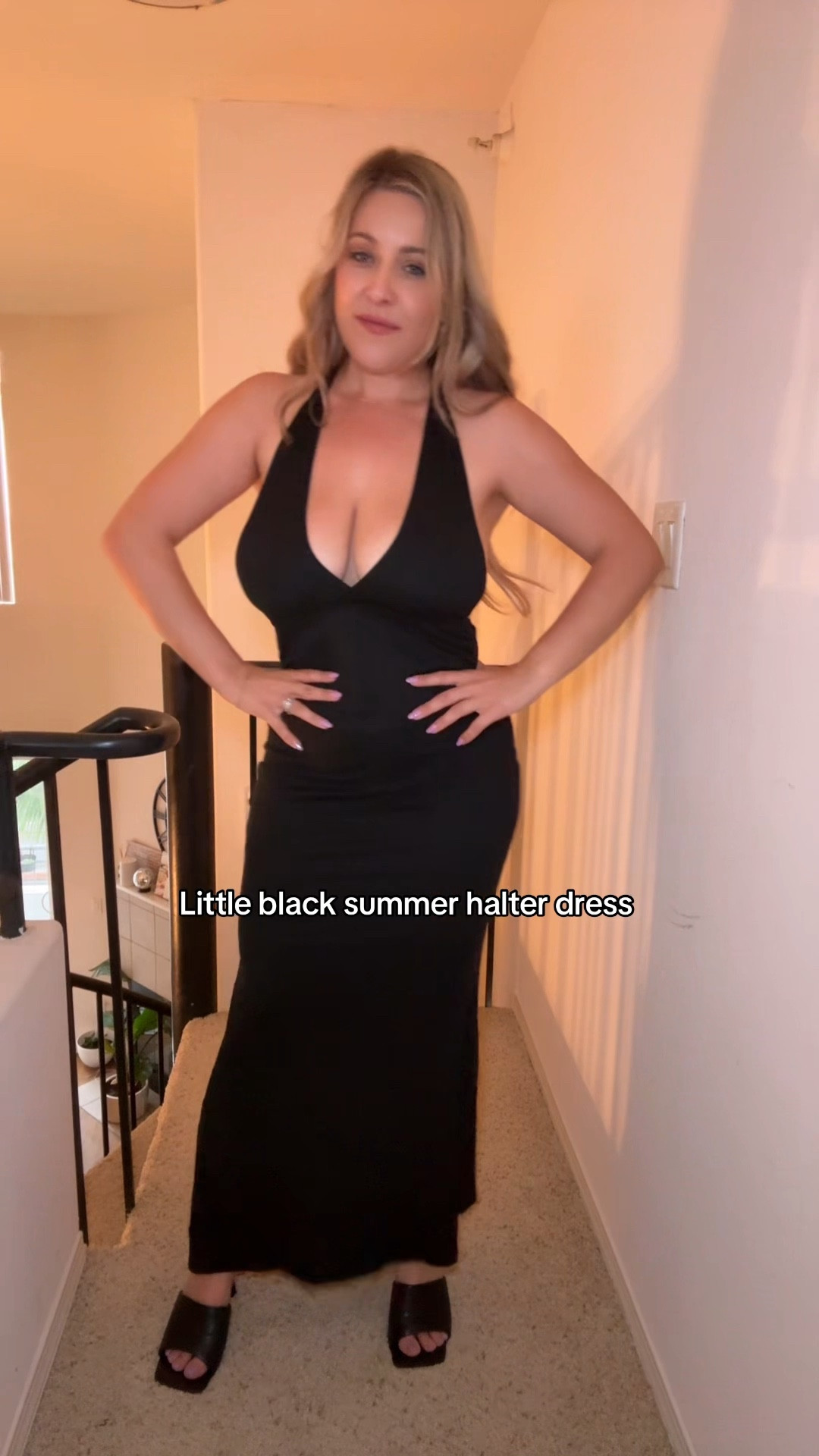 Halter backless dress for larger chest
Halter dress
Little black dress
Black maxi dress
Halter vneck dresses
Going out outfits 

#LTKootd #LTKMidsize #LTKU