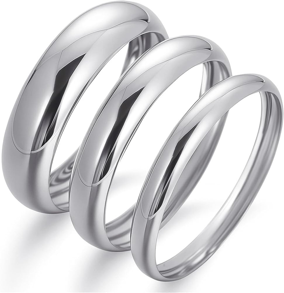 Chunky Gold Bangle Bracelets for Women, Dainty 14k Gold Plated Big Stackable Bangles Set, Trendy ... | Amazon (US)