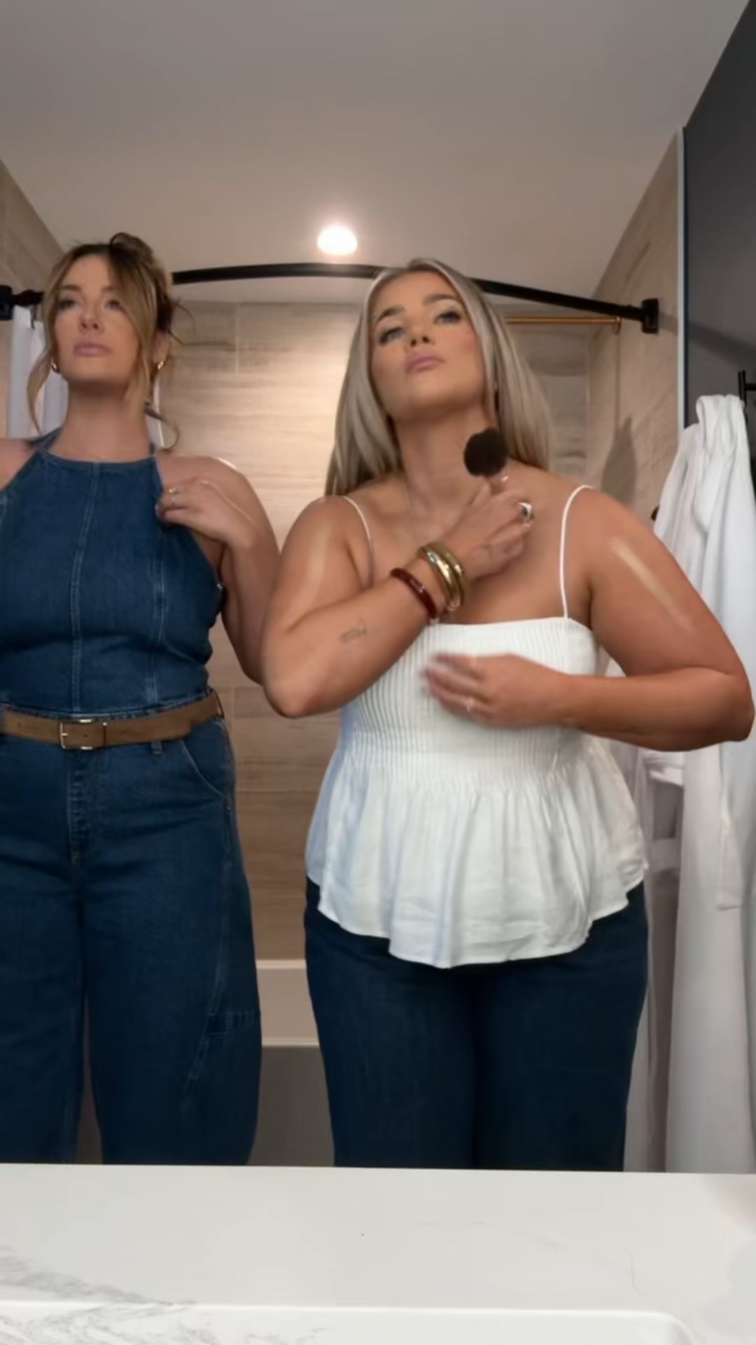 Outfit from last night🩵 

Top- medium
Bottoms- 31 long 
Necklace- Marshalls linked similar 

#LTKCon #LTKMidsize #LTKSaleAlert