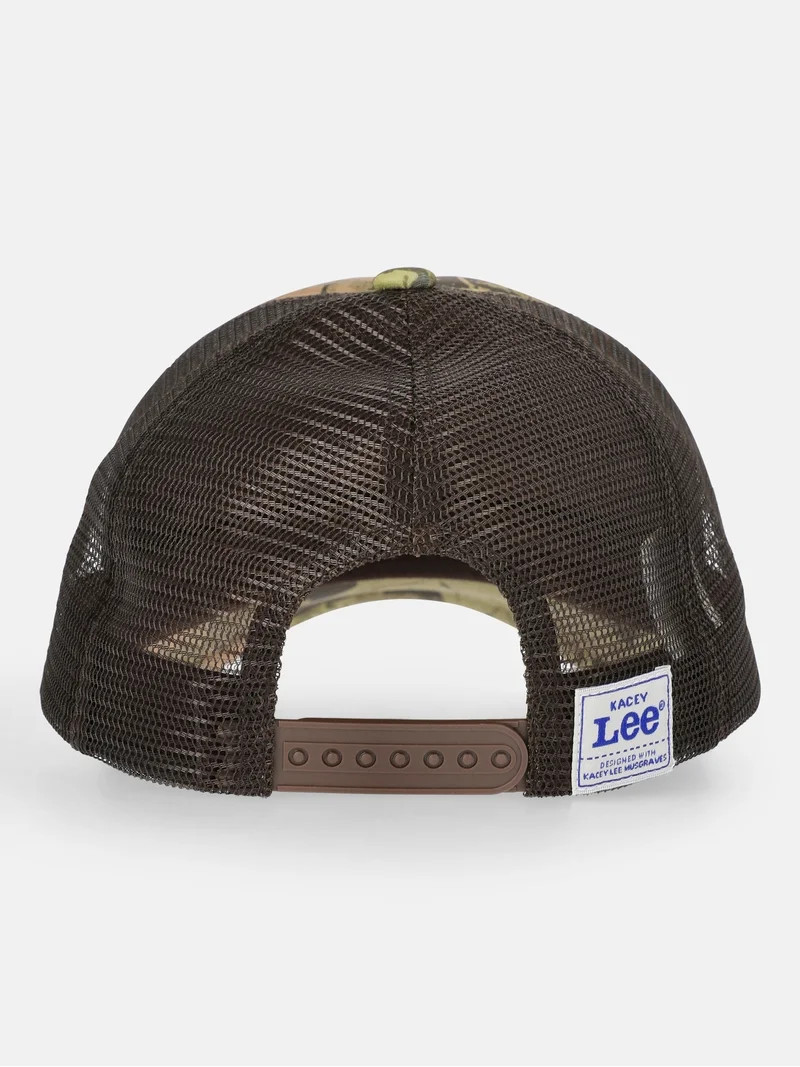 Kacey Lee Women's Embroidered Trucker Hat, Khaki | Walmart (US)