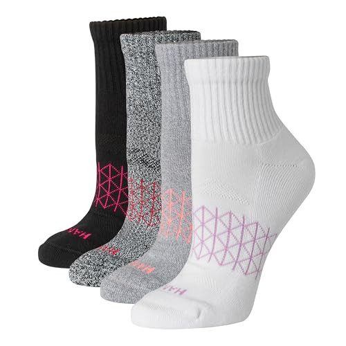 Hanes Women's Cushioned Ankle Socks, Absolute Active Ankle Socks for Women, Seamless Toe, 4-Prs | Amazon (US)
