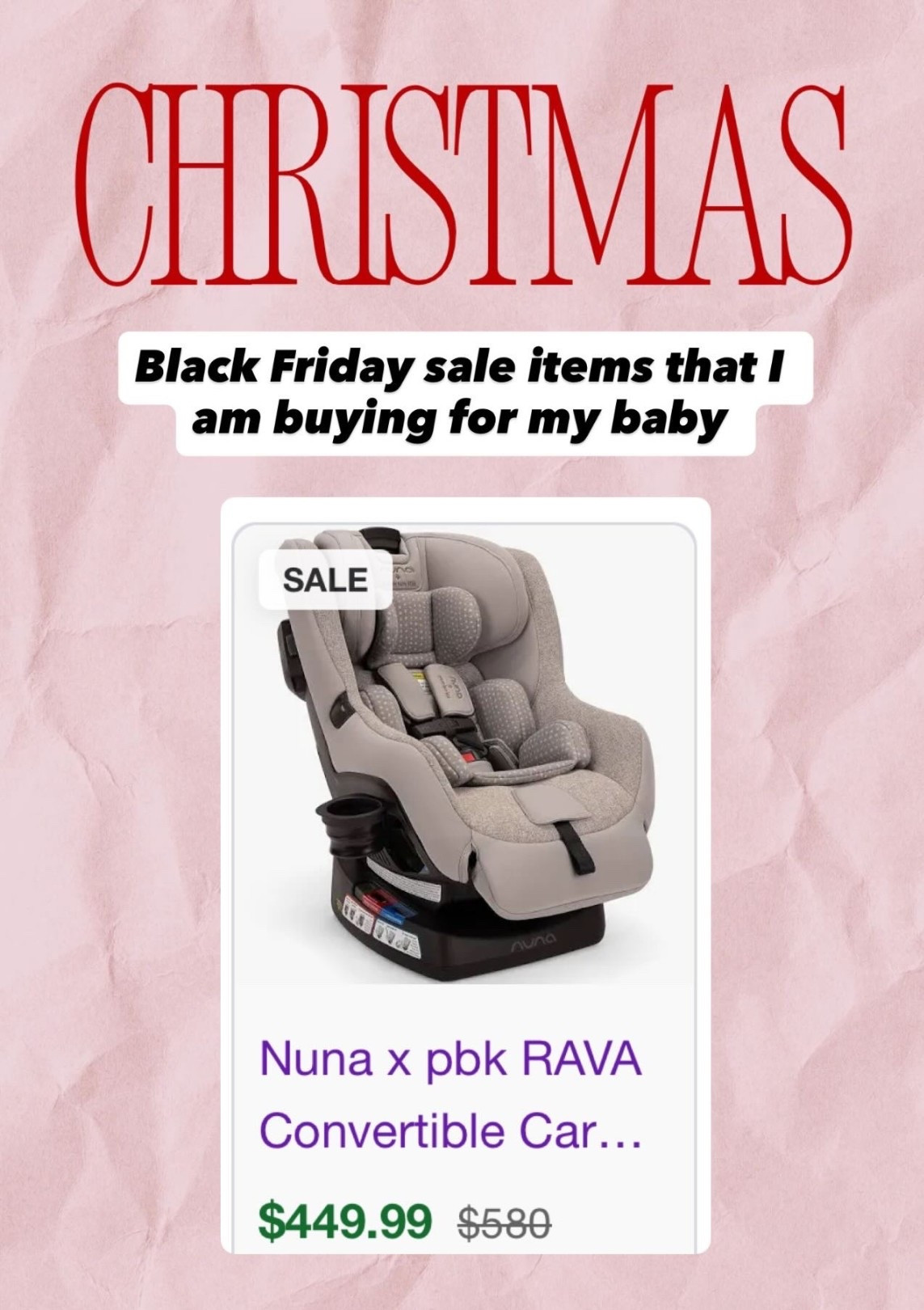 Black Friday / cyber Monday sale items 


Baby registry item, car seat, baby item, baby’s Christmas gift 

#LTKHoliday #LTKGiftGuide #LTKmomlife
