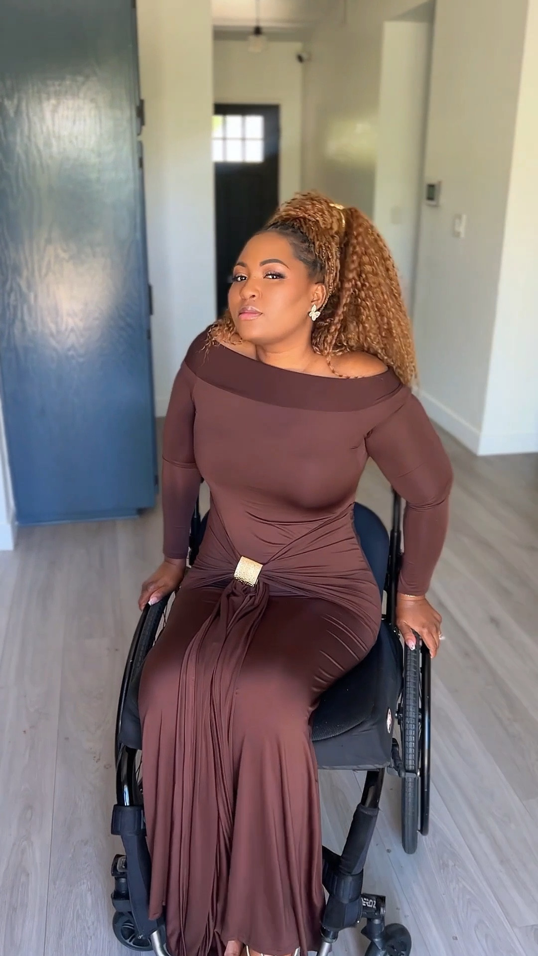 Off Shoulder Long Sleeve Maxi Dress Vacation Summer Spring Romantic Wedding Guest Graduation, Prom. Brown chocolate dress

#LTKPlusSize #LTKFindsUnder50 #LTKSummerEdit