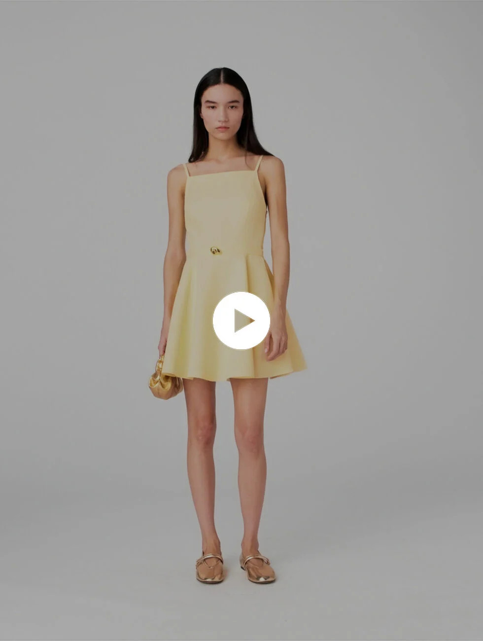 Strappy flared dress Yellow / Orange for Women | Maje | Maje US