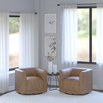 Cordoba Polyester Swivel Barrel Chairs | Wayfair North America