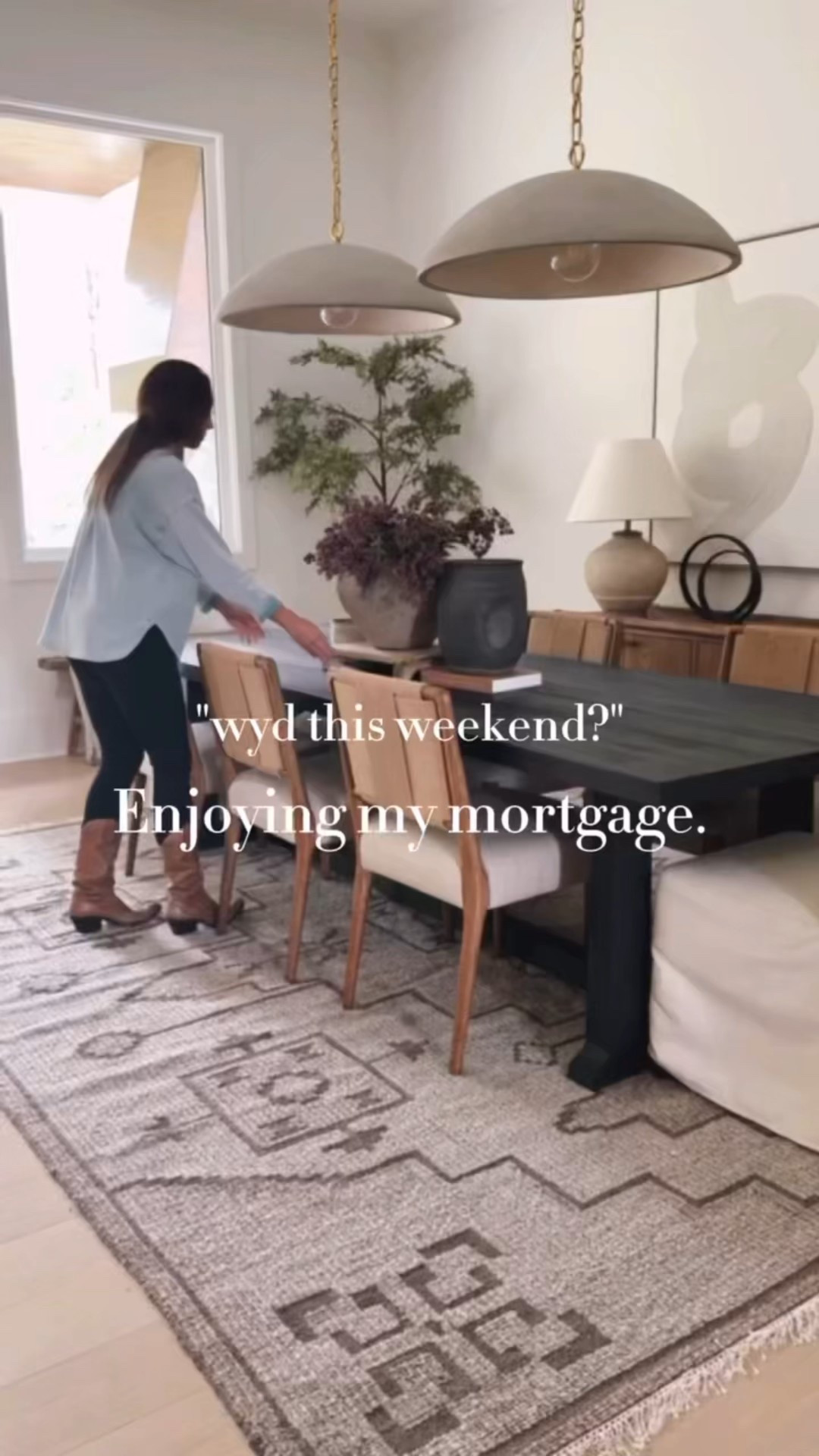 WYD this weekend?

Me ➡️ happily cleaning every nook and cranny, straightening every little thing. Some call it Type A… I call it living my best life. 🫧

My ideal weekend now? Staying home in the spaces I designed, surrounded by my kids, my animals, and the quiet of the middle of nowhere. ✨

Put your comfy clothes on this weekend, settle in, and shop these cozy spaces.
Do you want to bring our dreamy Modern Classic style interior design into your own home? 🏡 You’re in luck! Reserve our Online Interior Design packages today -> https://porcheandco.com/edesign ✨ We can’t wait to work with you & design your home with #porcheandco