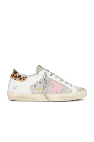 Golden Goose Super-Star Sneaker in Light Silver, White, Brown, & Black Leopard from Revolve.com | Revolve Clothing (Global)