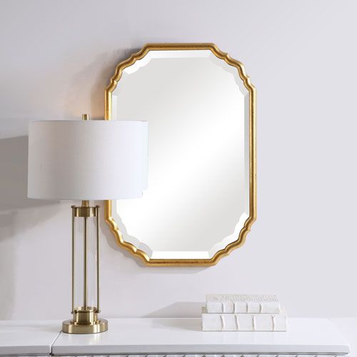 251 First Cooper Gold Framed Wall Mirror | Bellacor | Bellacor