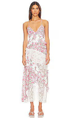 For Love & Lemons Rosalyn Maxi Dress in Pink from Revolve.com | Revolve Clothing (Global)