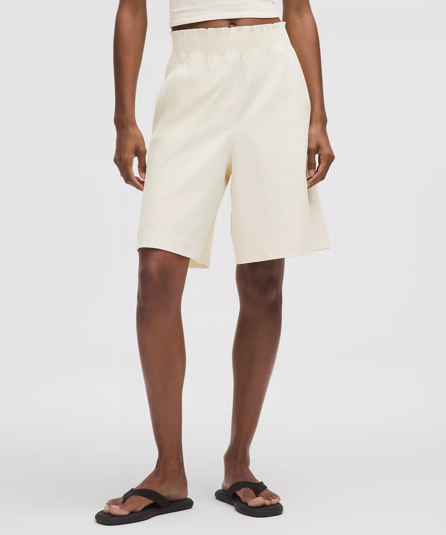 Stretch Woven Ruffle-Waist High-Rise Short 9" | Lululemon (US)
