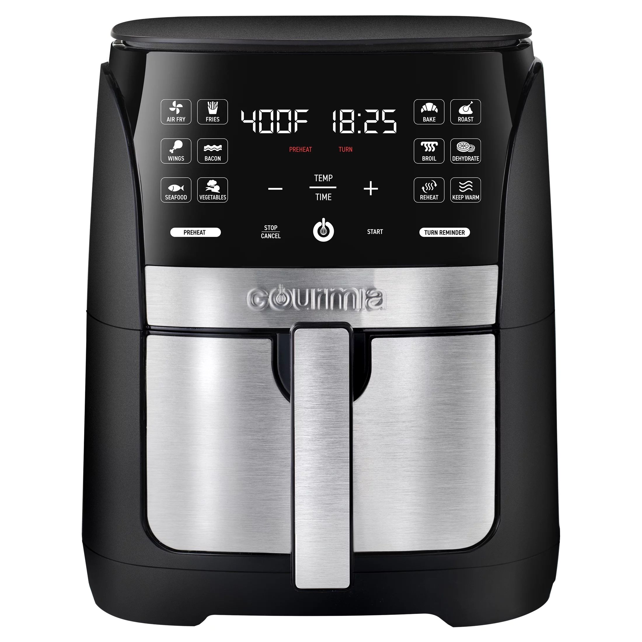 Gourmia 6 Qt Digital Air Fryer with Guided Cooking and 12 One-Touch Cooking Functions - Walmart.c... | Walmart (US)