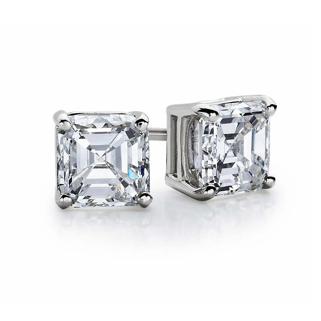 Suzy Levian Sterling Silver Asscher-Cut Cubic Zirconia 6mm 2.50 cttw S | SUZY LEVIAN