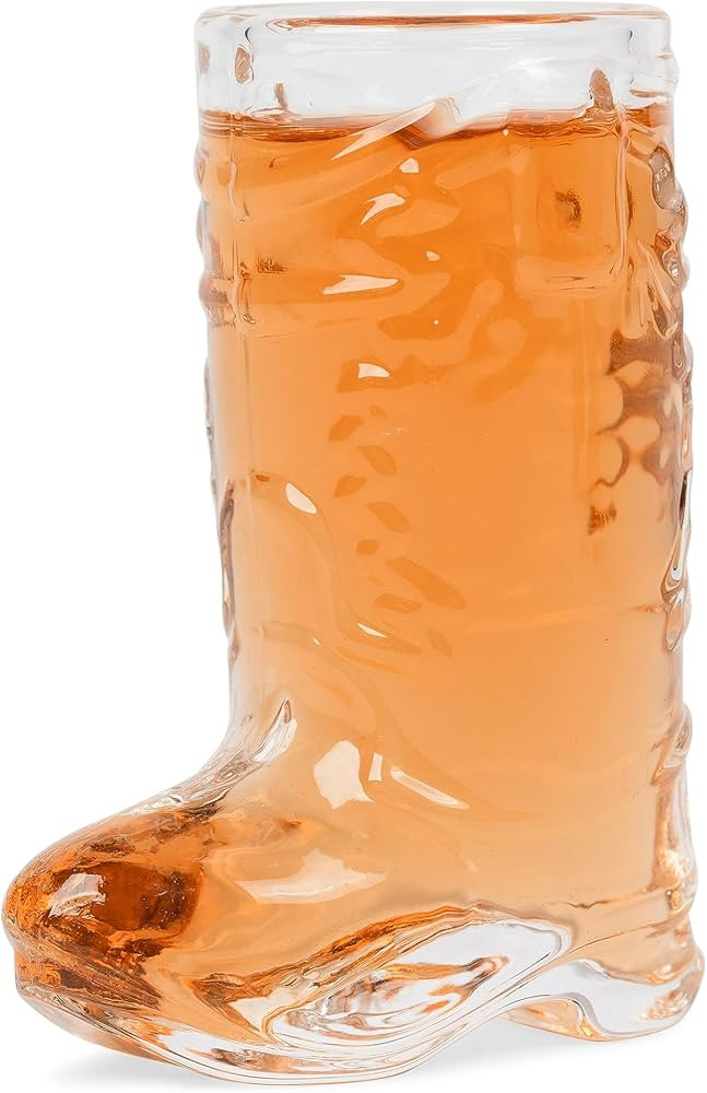Cowboy Boot Shot Glass Set - Real Glass - Cowgirl Bachelorette Party Decorations, Western Themed ... | Amazon (US)