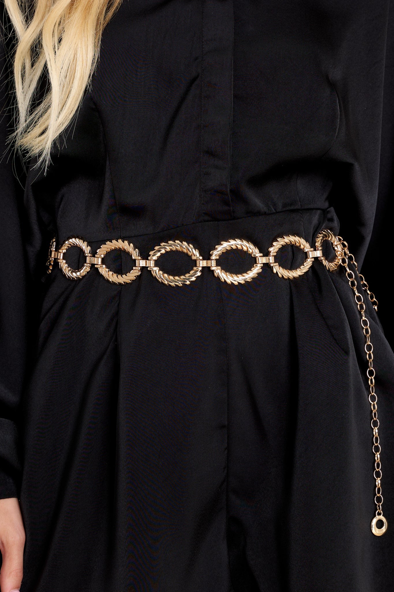 Rally Around Gold Chain Belt | Red Dress 