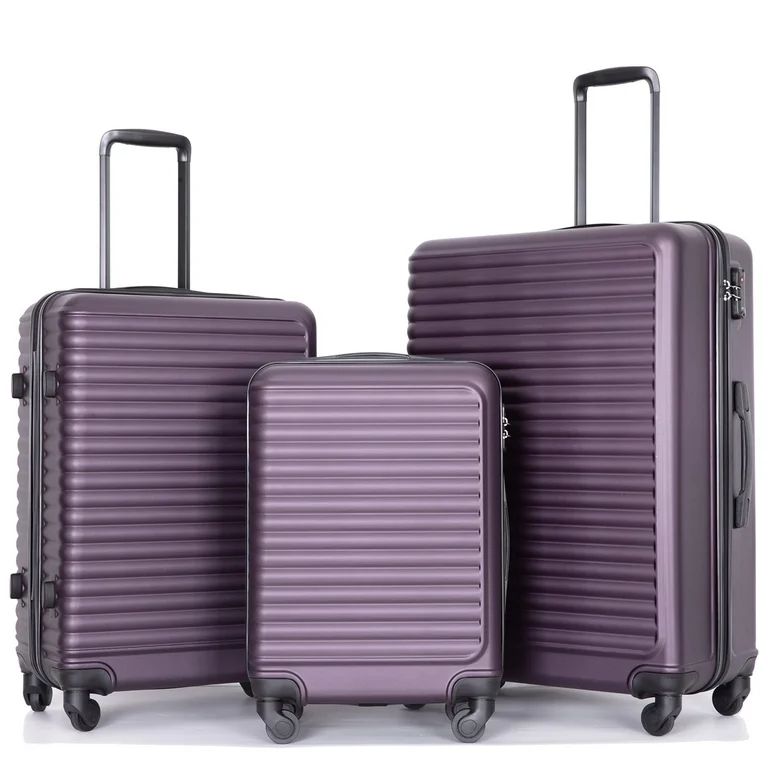Travelhouse 3 Piece Hardside Luggage Set Hardshell Lightweight Suitcase with TSA Lock Spinner Whe... | Walmart (US)
