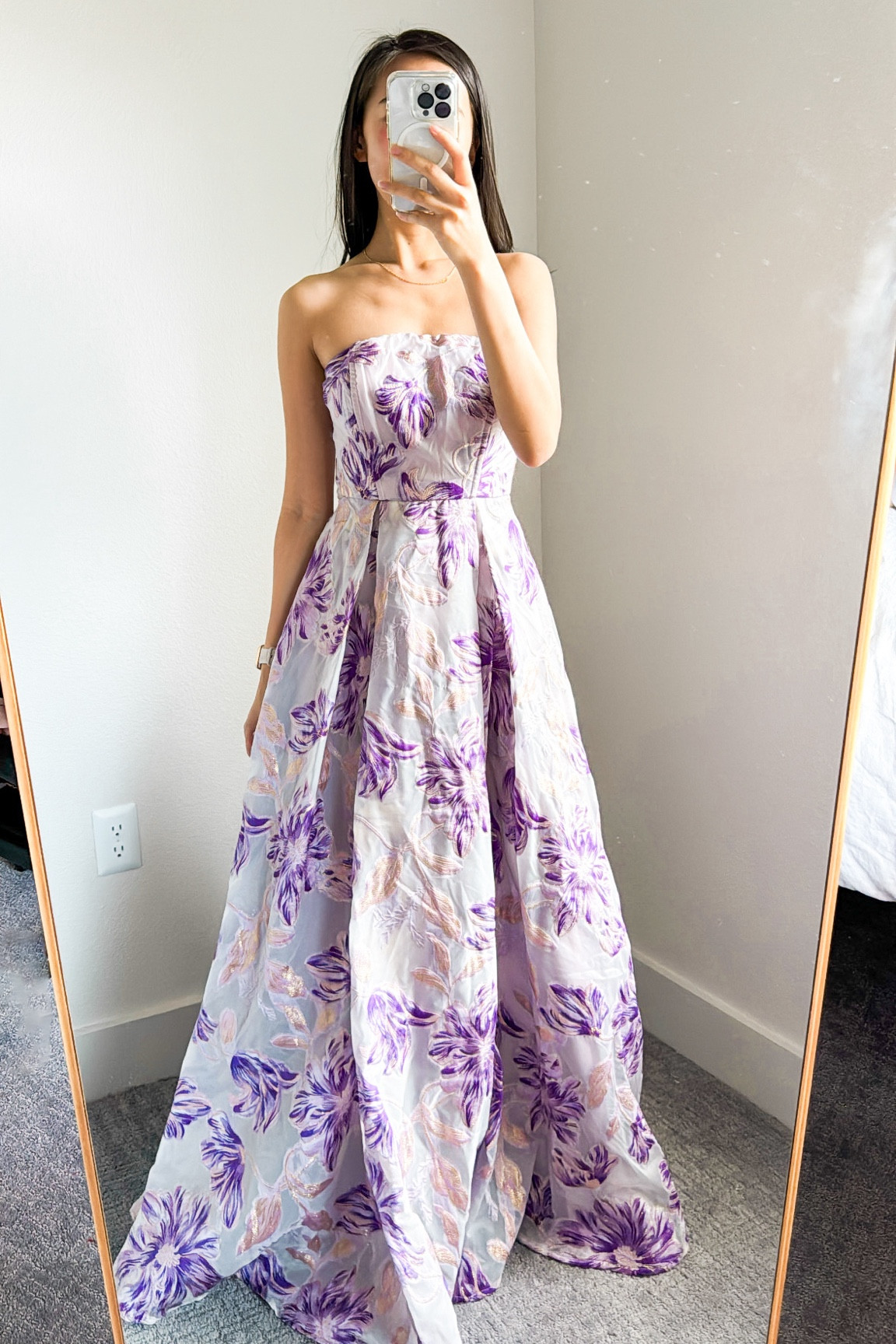 chinese dress ladies Haizel Purple Maxi Dress - US 10