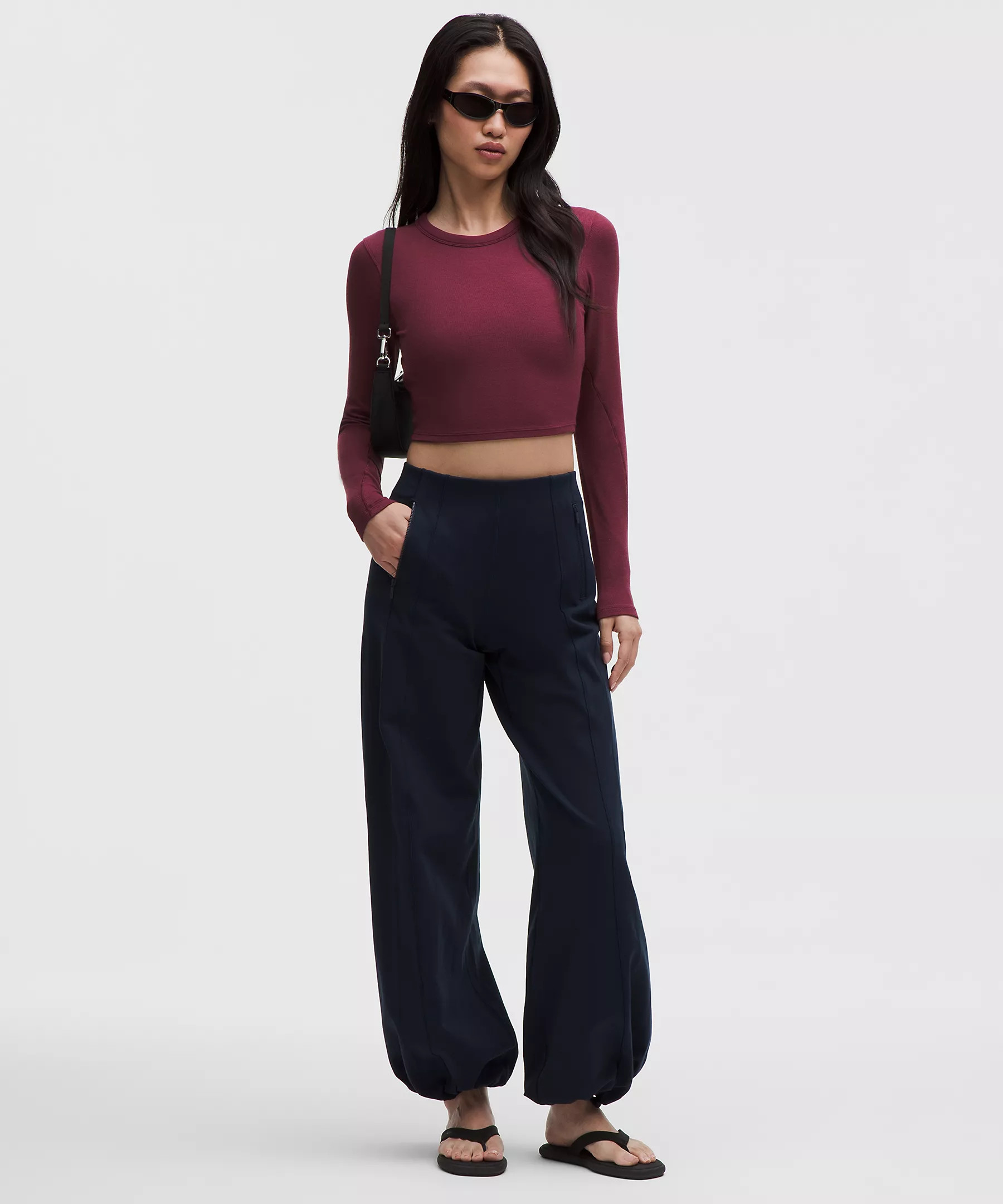 Hold Tight Straight-Hem Cropped Long-Sleeve Shirt | Lululemon (US)