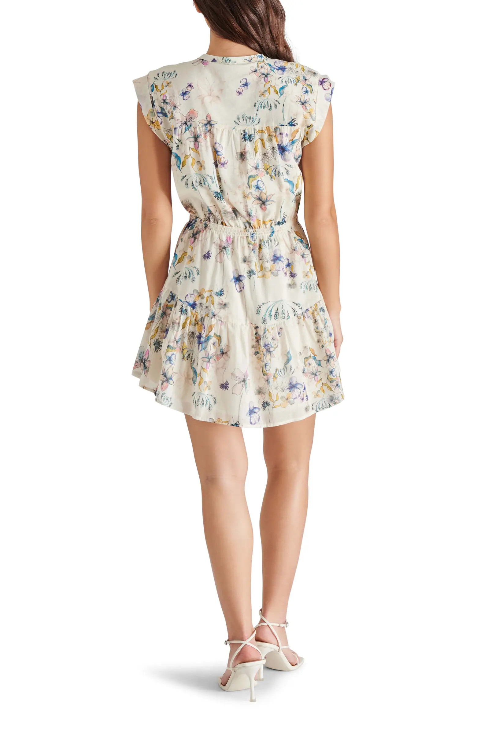 Steve Madden Faith Floral Pintuck Cotton Minidress | Nordstrom | Nordstrom