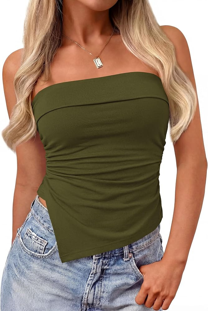 PRETTYGARDEN Going Out Tube Tops for Women Trendy Summer | Amazon (US)