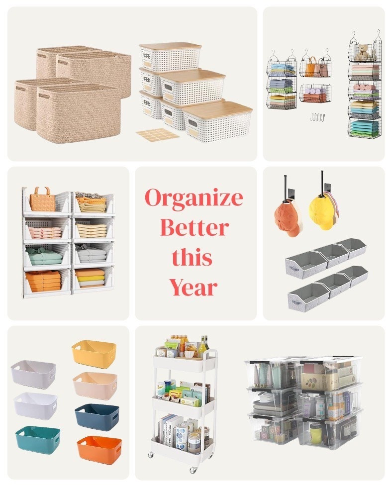 Starting a new year means it’s time to declutter/organize again!! Why wait until spring to clean? do it now & use these systems to get things in order!! 

closet organization ✔️
clear bins ✔️
cart organization ✔️
hat hangers ✔️
toy bins ✔️
bins with lids ✔️
everything you need to get organized!! 

#LTKFindsUnder100 #LTKselfcare #LTKHome