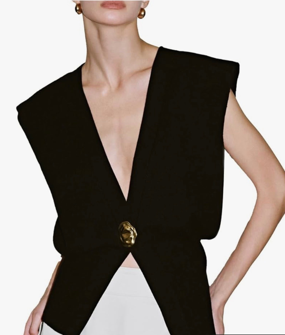 Sexy going out top 
Sweater vest 

#LTKSeasonal #LTKOver40 #LTKFestival