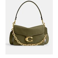 Coach Soft Grain Leather Chain Tabby Shoulder Bag With Chain - Green | Very (UK)
