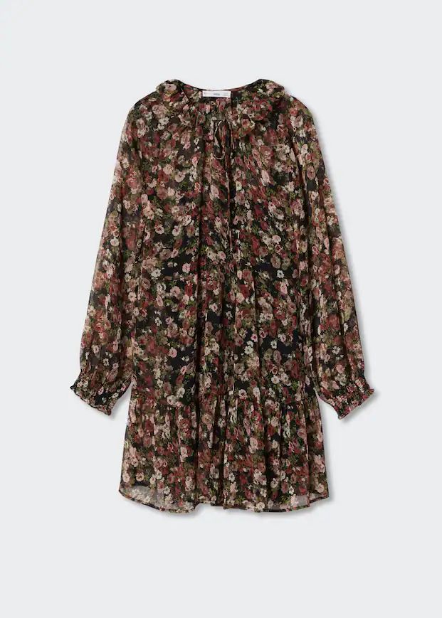 Floral chiffon dress -  Women | Mango USA | MANGO (US)