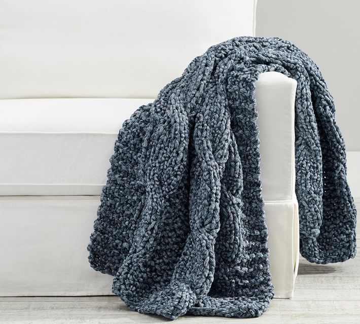 Colossal Handknit Throws | Pottery Barn (US)