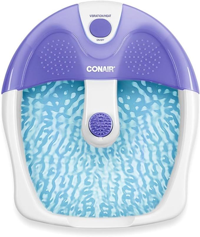 Conair Foot Pedicure Spa with Soothing Vibration Massage, Purple/White | Amazon (US)