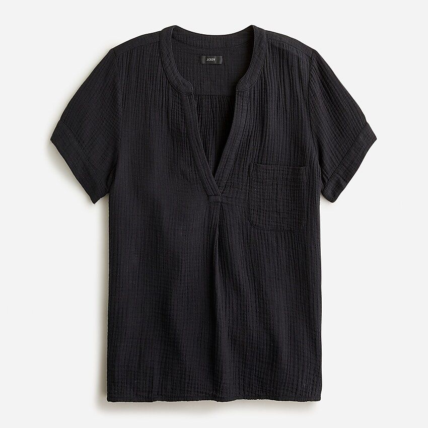 V-neck soft gauze popover | J.Crew US