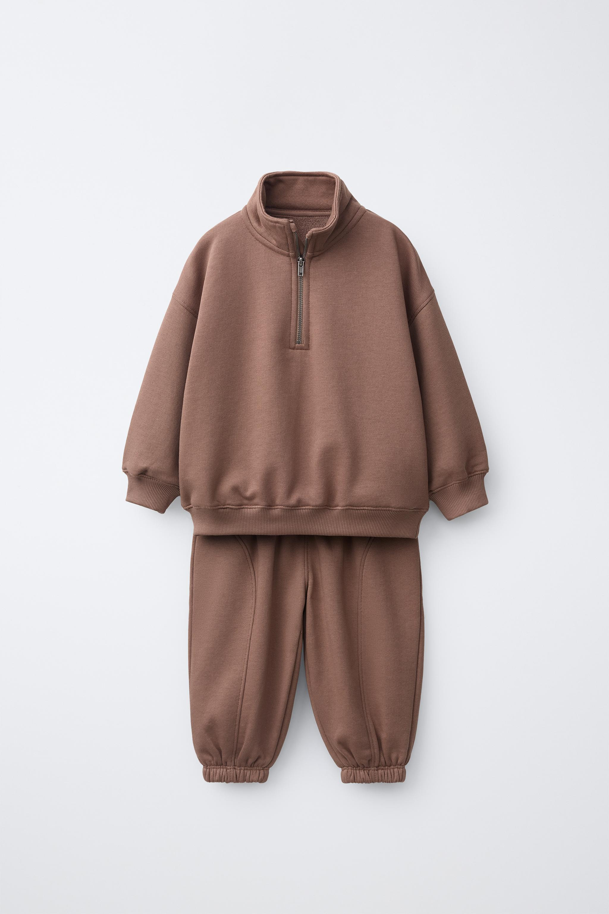 SOLID SWEATSHIRT AND JOGGER PANTS SET | Zara US