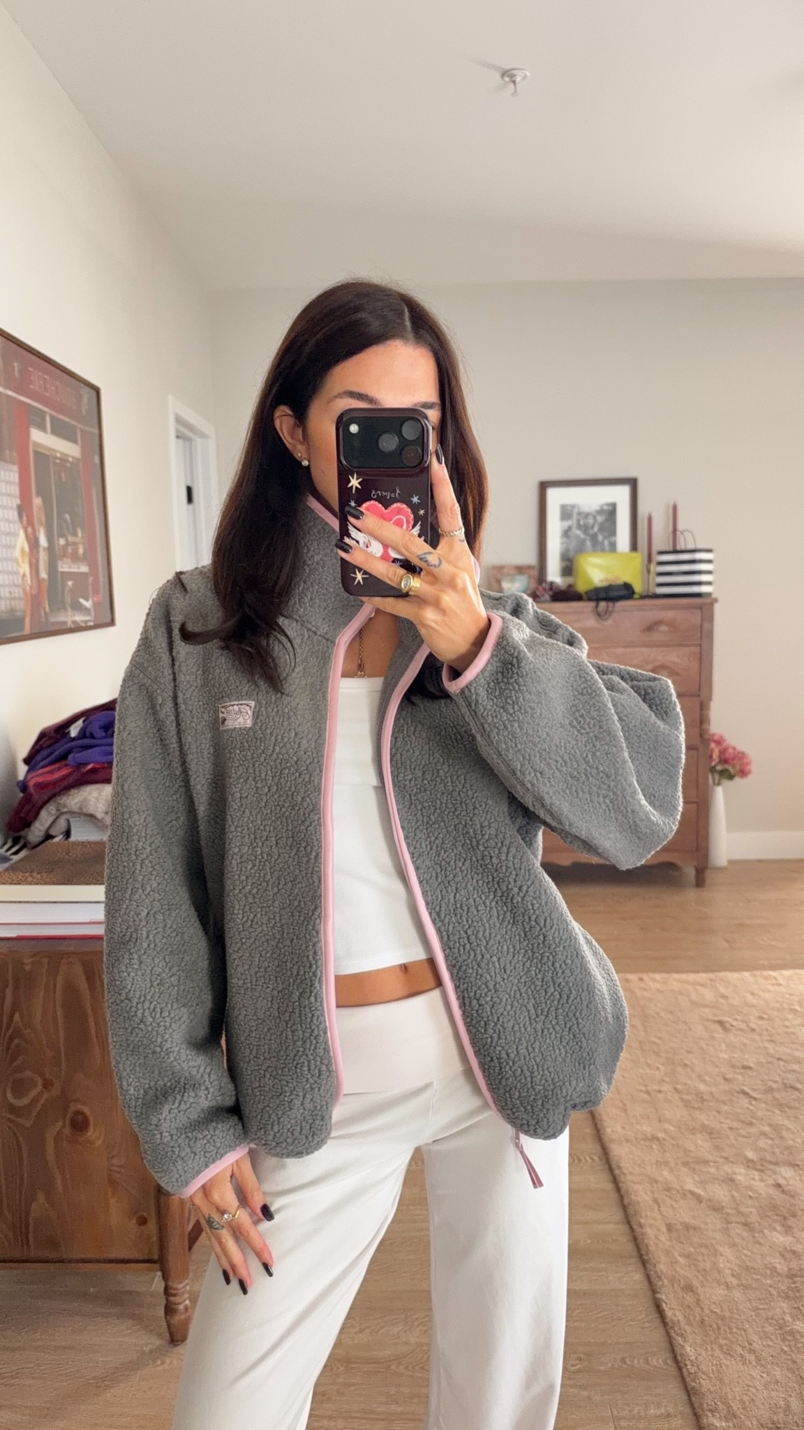 @Aritzia fleece! Got a M bc it’s alittle oversized already! Linked the other colors too!