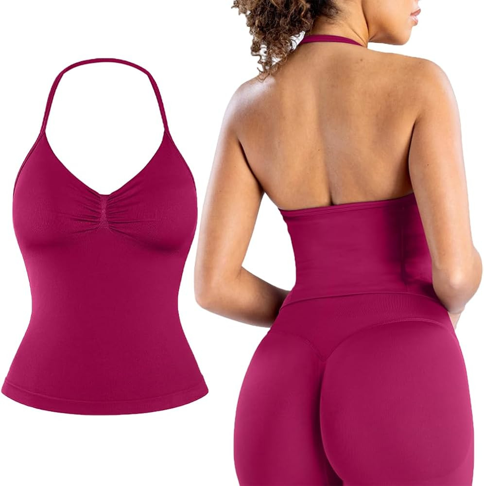 Impact Longline Strappy Top Women Impact Longline Halter Tops Workout Longline Tank Top Compressi... | Amazon (US)