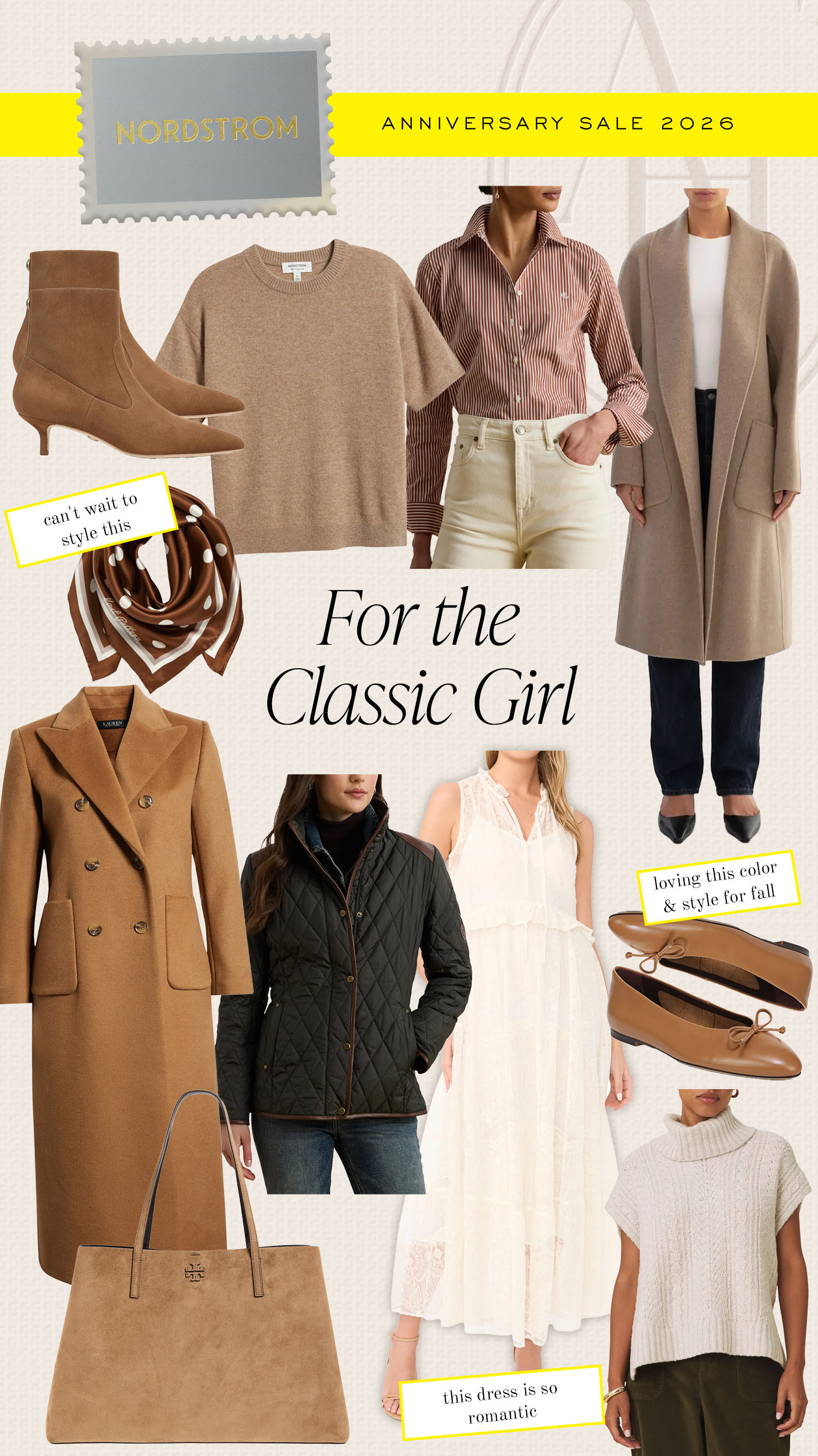 Nordstrom Anniversary Sale for the Classic Girl - cashmere sweaters, wool coats, cognac ballet flats & boots with classic silhouette handbags.  

 #LTKootd #LTKSaleAlert